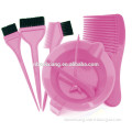 The hair coloring tinting brush bowl and clips set